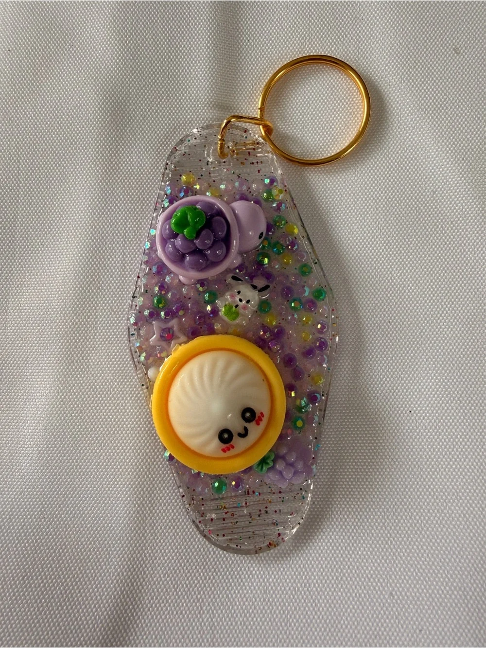 Kawaii Dumpling Charm Keychain